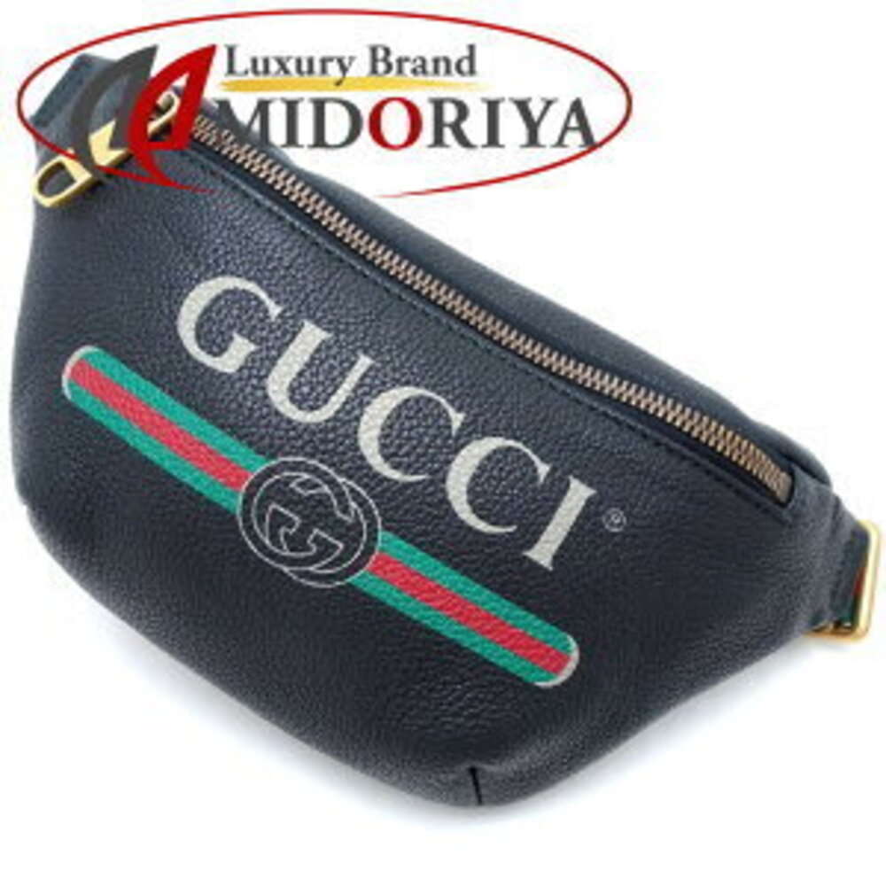 GUCCI Belt Bag Body Bum Crossbody Belt Sherry Leather Black